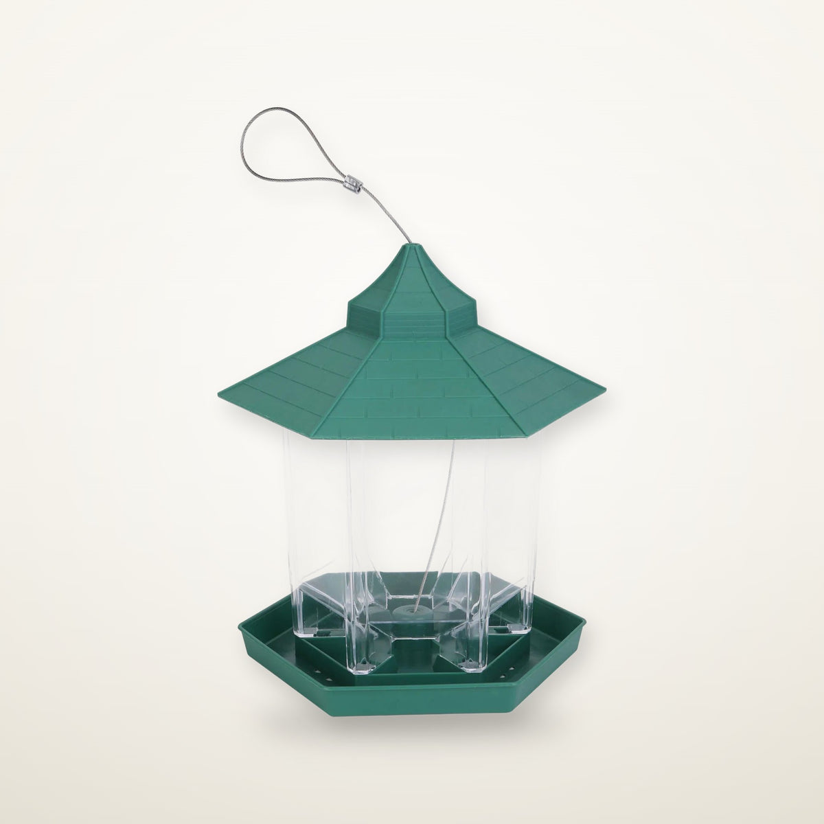 Gazebo 6-port feeding station, empty, showing clear seed chamber